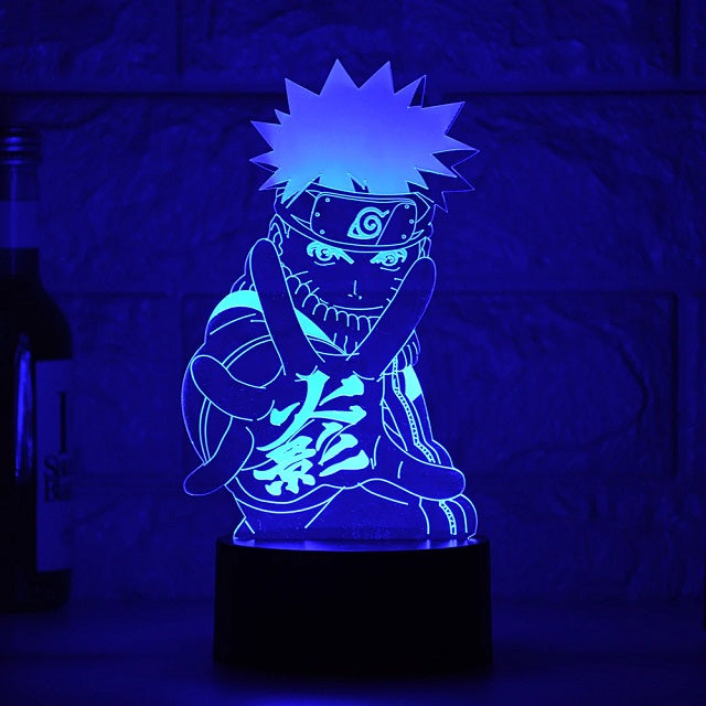 Lampe Naruto 3D Led Neon À Poser De Chevet ou Bureau Déco Manga