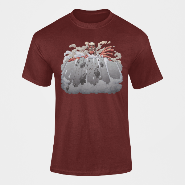 T-shirt Titan Colossal Bertolt Attaque des Titans bordeaux