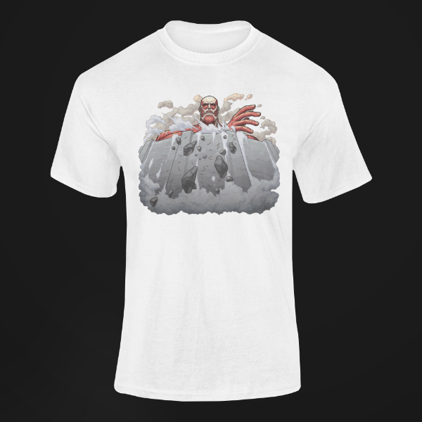 T-shirt Titan Colossal Bertolt Attaque des Titans blanc