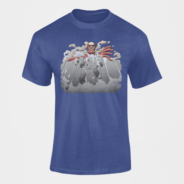 T-shirt Titan Colossal Bertolt Attaque des Titans bleu