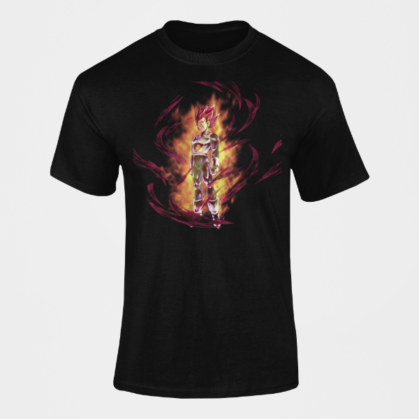 T-shirt Vegeta God Dragon Ball noir