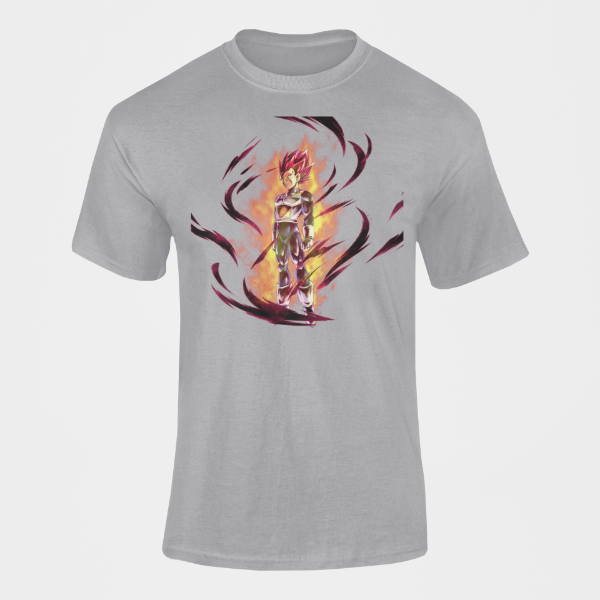 T-shirt Vegeta God Dragon Ball gris