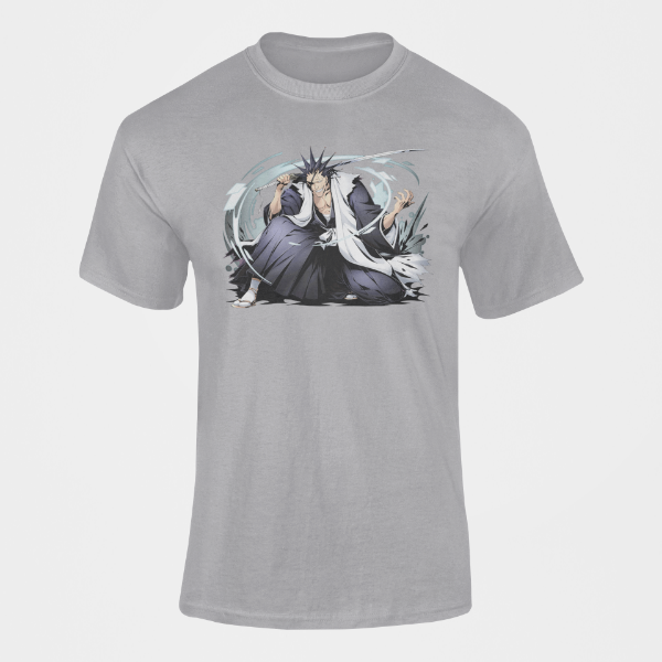 T-Shirt Kenpachi Bankai Manga Bleach gris
