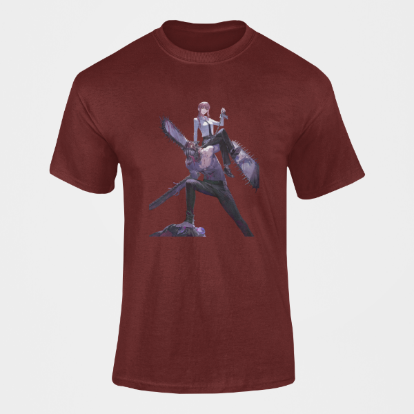 T-shirt Makima Chainsaw Man bordeaux