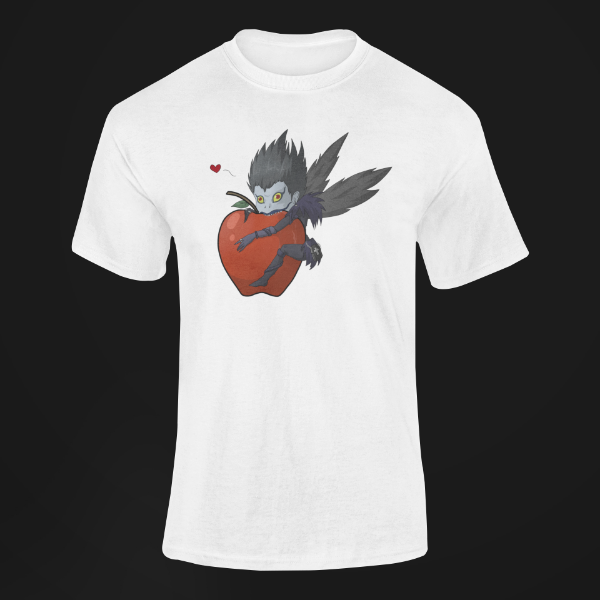 T-Shirt Ryuk Pomme Manga Death Note blanc