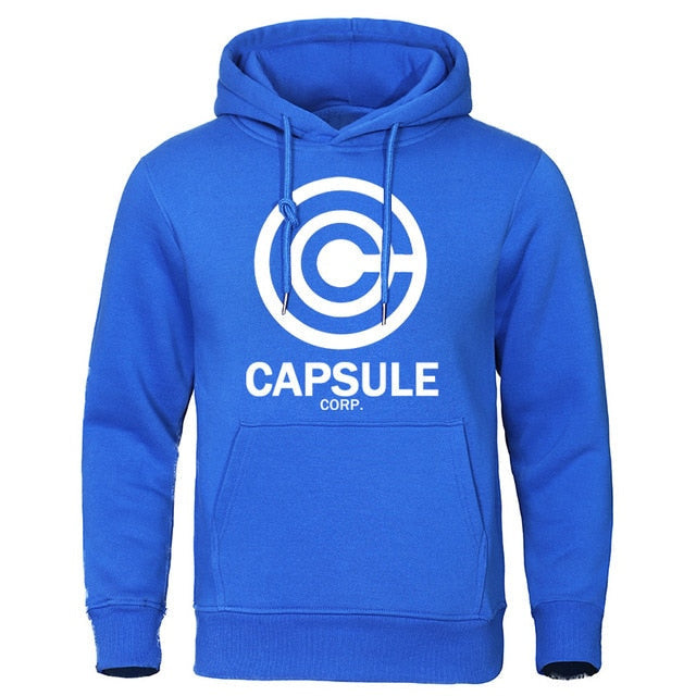 Sweat A Capuche Manga Dragon Ball Capsule Corp bleu ciel