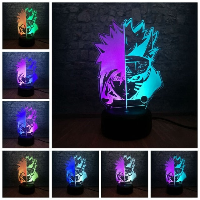 Lampe Led Naruto Neon À Poser De Chevet ou Bureau Déco Manga