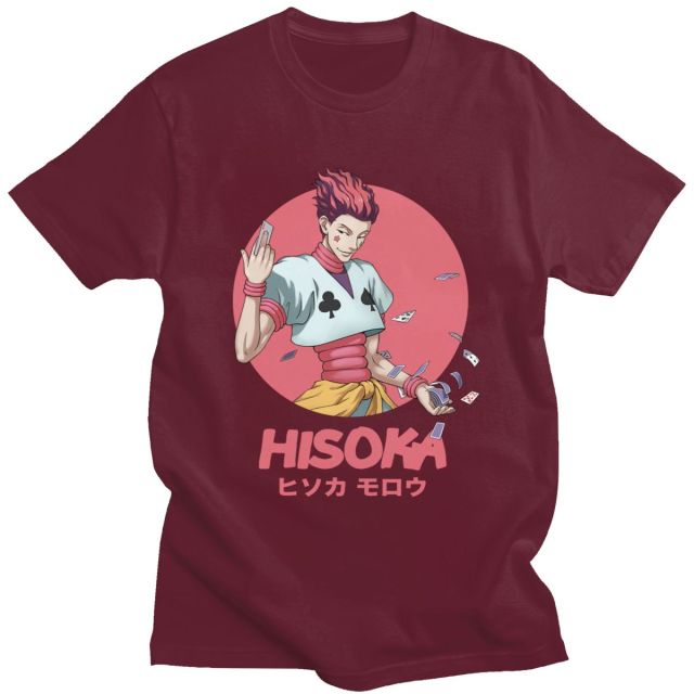 T-shirt Hisoka Manga Hunter x Hunter Floqué Adulte Homme Femme Courtes Manches