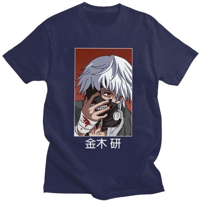 T-Shirt Manga Tokyo Ghoul Floqué Adulte Homme Femme Courtes Manches