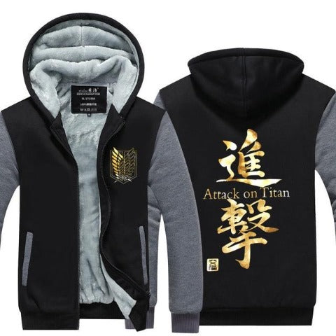 Veste Attack on Titan noir