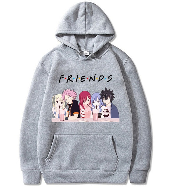 Hoodie A Capuche Manga Fairy Tail gris