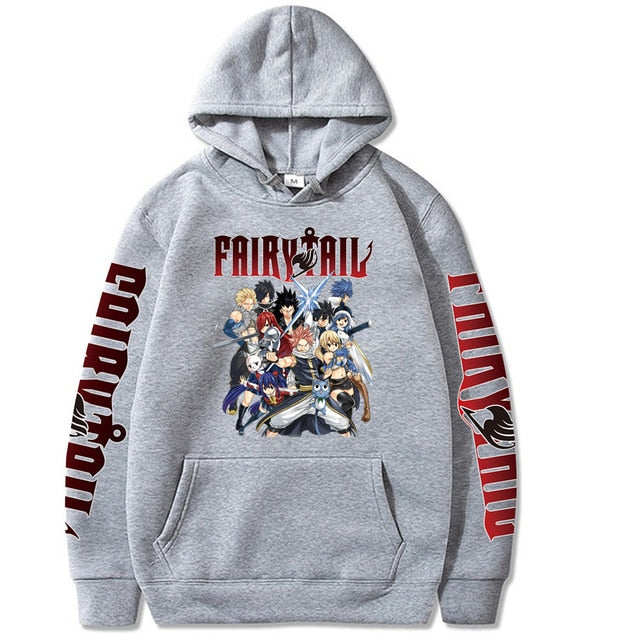 Sweatshirt A Capuche Manga Fairy Tail gris