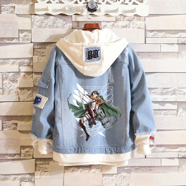 Veste en Jean Levi Ackerman Attaque des Titans