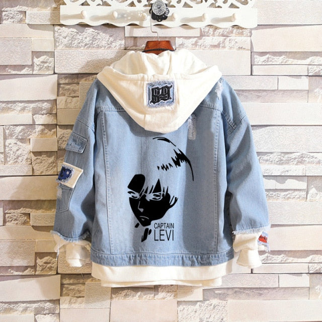 Veste en Jean Attaque des Titans Livaï Ackerman