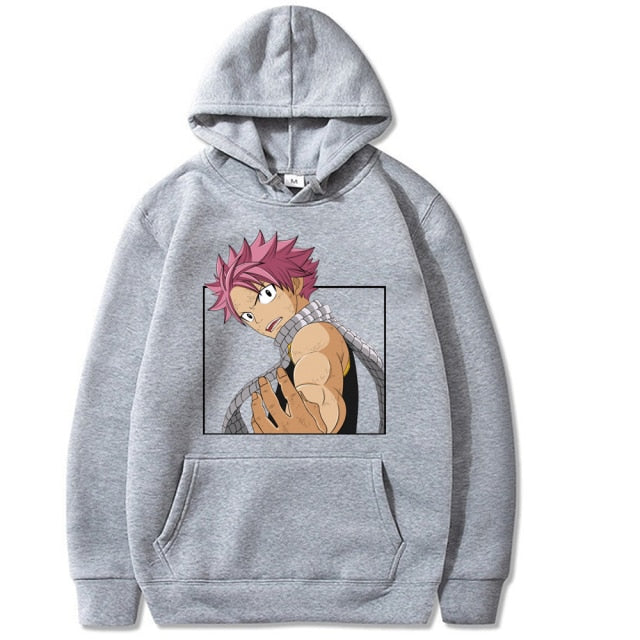 Sweat A Capuche Manga Fairy Tail Natsu gris