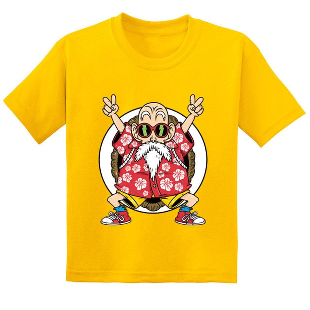 T-Shirt Enfant Tortue Géniale DBZ Fille Garçon JAUNE