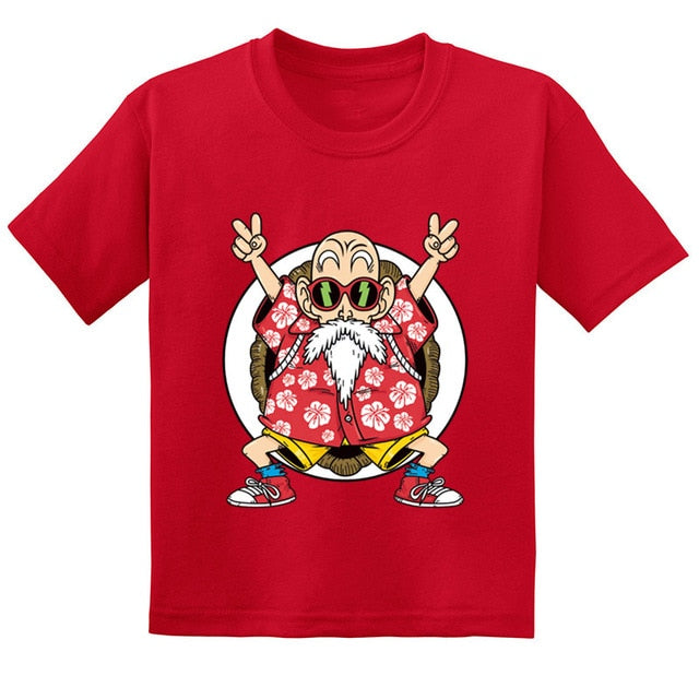 T-Shirt Enfant Tortue Géniale DBZ Fille Garçon ROUGE