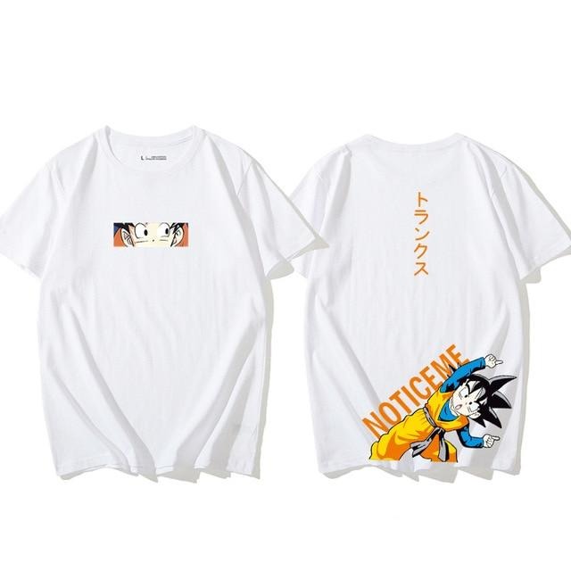 Son Goku Camiseta flocada de gran tamaño Adulto Hombres Mujeres Manga corta Manga Dragon Ball Z