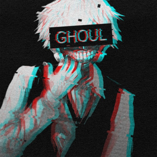 T-Shirt Manga Tokyo Ghoul Blurred Floqué Adulte Homme Femme Courtes Manches