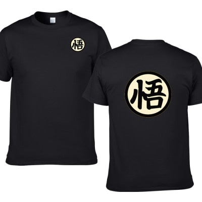 T-Shirt Kanji (5 coloris) Floqué Adulte Homme Femme Courtes Manches Manga Dragon Ball Z