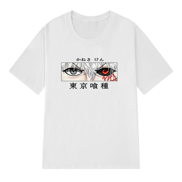 T-Shirt Femme Manga Tokyo Ghoul Floqué Adulte Courtes Manches