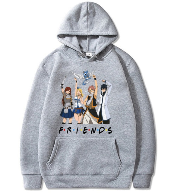 Sweat A Capuche Manga Fairy Tail gris