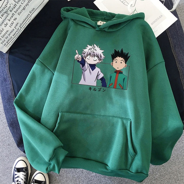 Hoodie Hxh Kirua Gon vert
