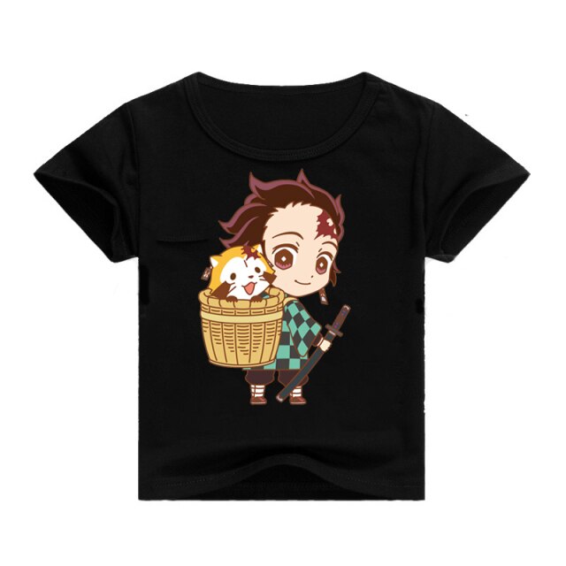 T-Shirt Enfant Demon Slayer Tanjiro Kamado noir