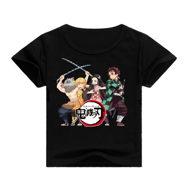T-Shirt Enfant Manga Demon Slayer noir