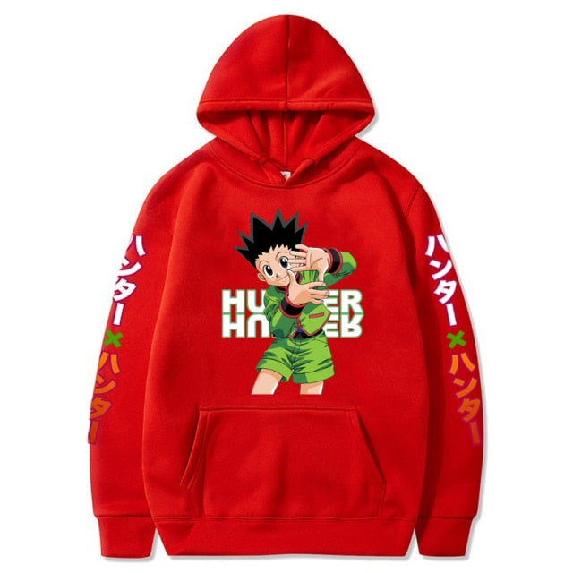 Hoodier Hunter x Hunter Gon rouge