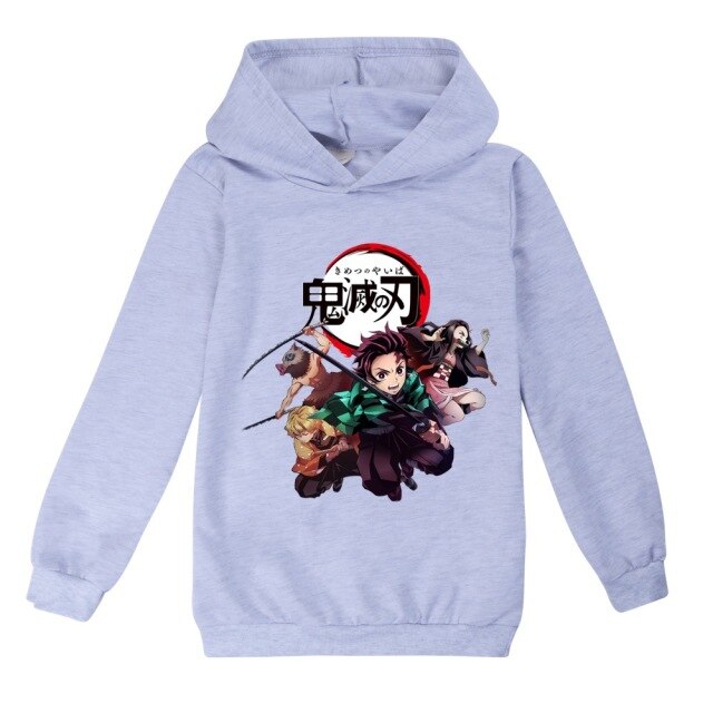 Sweat Enfant Demon Slayer gris