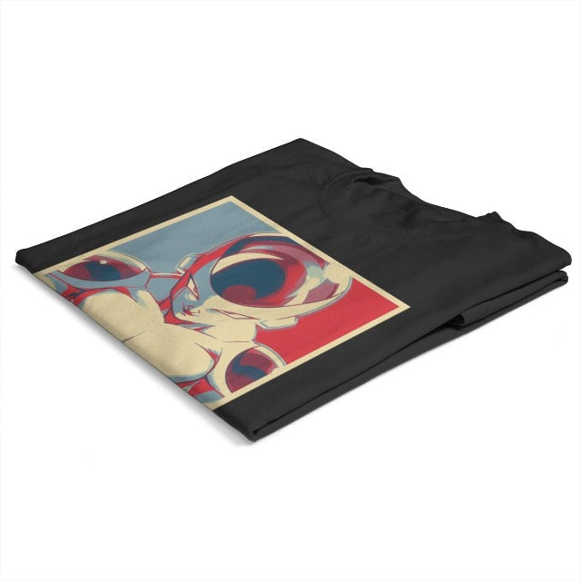 Beflocktes Freezer T-Shirt für Erwachsene, Herren und Damen, kurzärmelig, Manga Dragon Ball Z