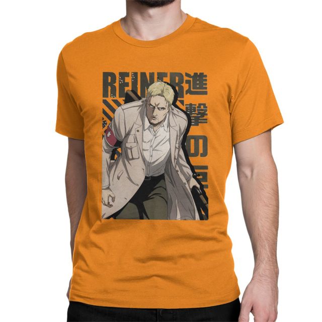 T-shirt Reiner Attaque des Titans Saison 4 Floqué Adulte Homme Femme Courtes Manches Manga