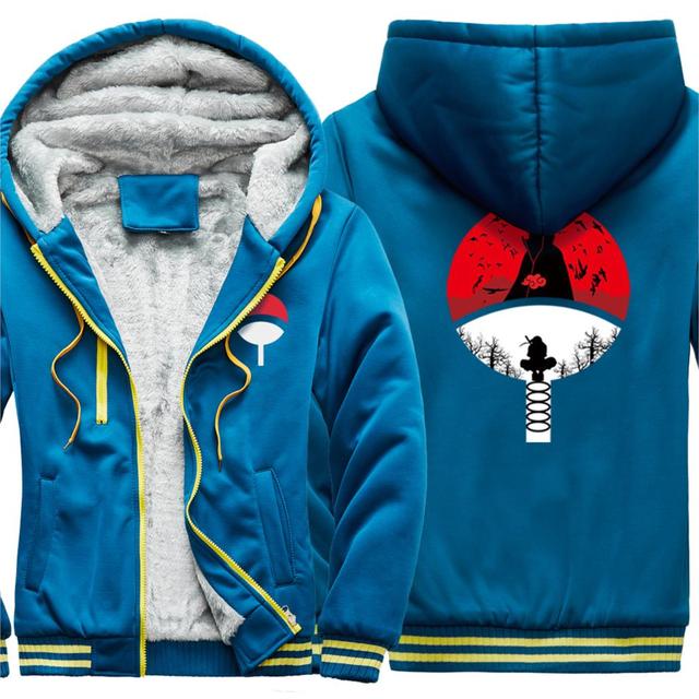 Veste Polaire Itachi Uchiha Adulte Homme Femme Hiver Capuche Manga Manteau Blouson