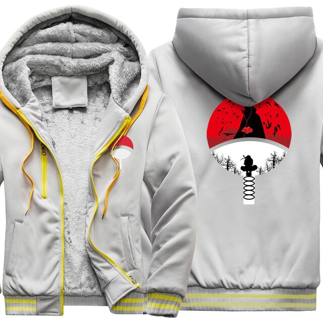 Veste Polaire Itachi Uchiha Adulte Homme Femme Hiver Capuche Manga Manteau Blouson
