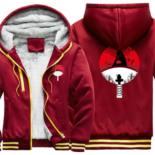 Veste Polaire Itachi Uchiha Adulte Homme Femme Hiver Capuche Manga Manteau Blouson