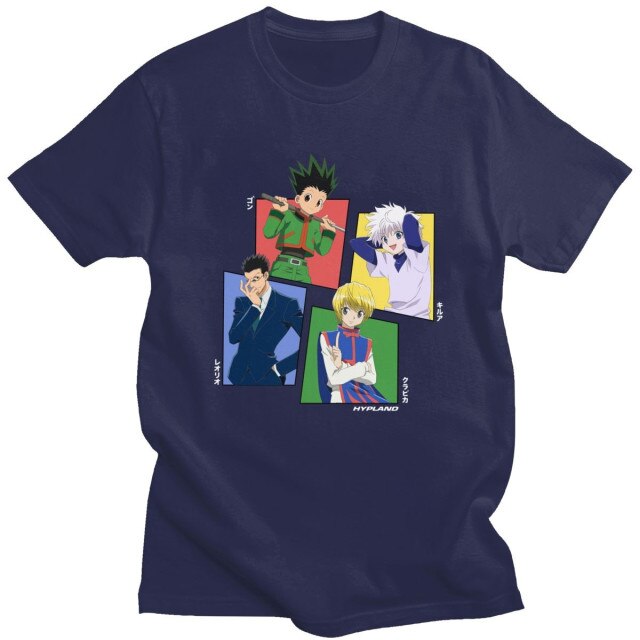 Tee Shirt HxH Personnages Gon Leolio Kirua Kurapika