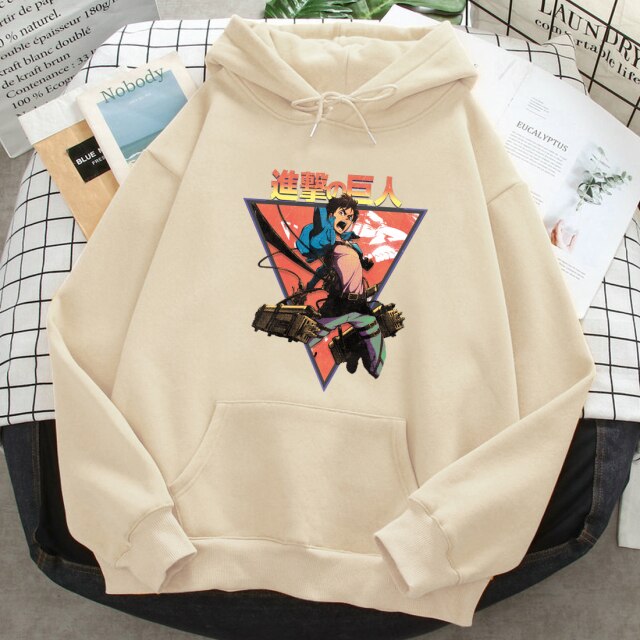 Hoodie Eren Jäger Attaque Des Titans beige
