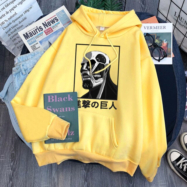 Sweat A Capuche Titan Colossal Attaque Des Titans jaune
