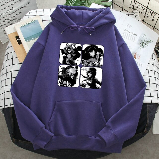 Sweat Armin Mikasa Eren Livai Attaque Des Titans violet