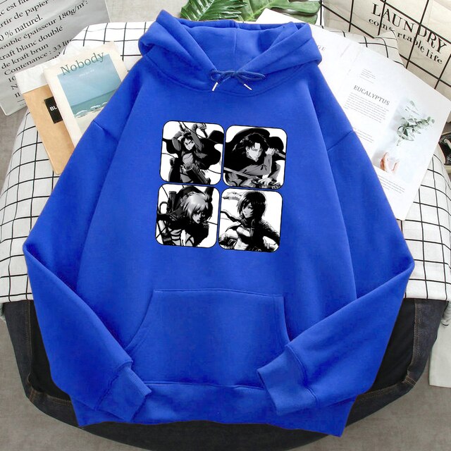 Sweat Armin Mikasa Eren Livai Attaque Des Titans Adulte Homme Femme Longues Manches Manga