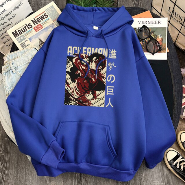 Sweat Levi Ackerman Attack On Titan Adulte Homme Femme Longues Manches Manga AOT