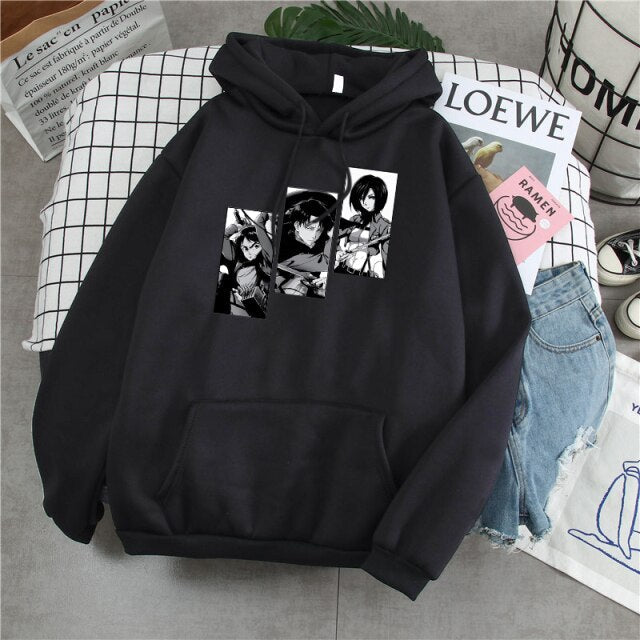 Sweat Eren Livai Mikasa Attaque Des Titans noir