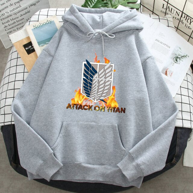 Sweat A Capuche Attaque Des Titans gris