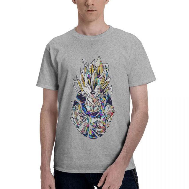 Majin Vegeta Dragon Ball Z Manga flocado adulto hombres mujeres camiseta de manga corta