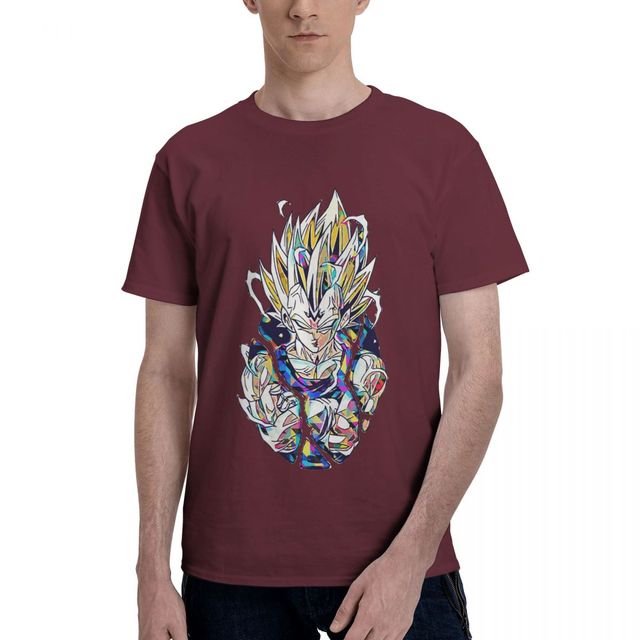 T-shirt Majin Vegeta Dragon Ball Z Manga Floqué Adulte Homme Femme Courtes Manches
