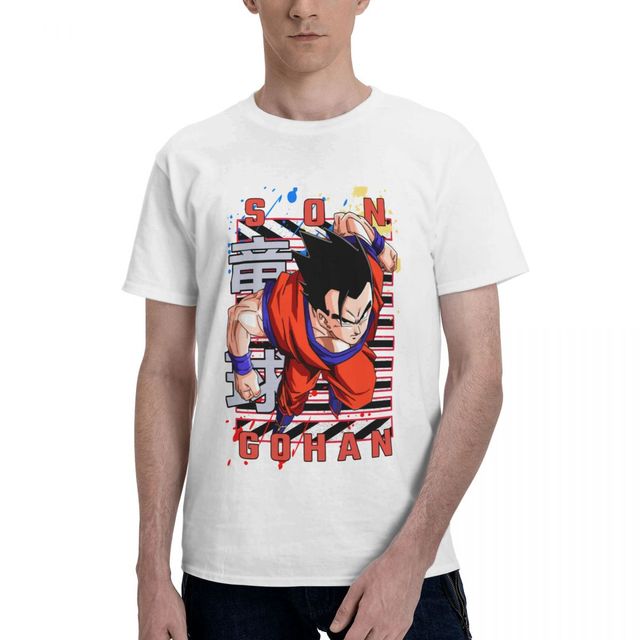 T-shirt Gohan Ultime Dragon Ball Manga Floqué Adulte Homme Femme Courtes Manches