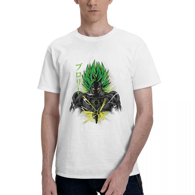 T-shirt Broly Dragon Ball Manga Floqué Adulte Homme Femme Courtes Manches