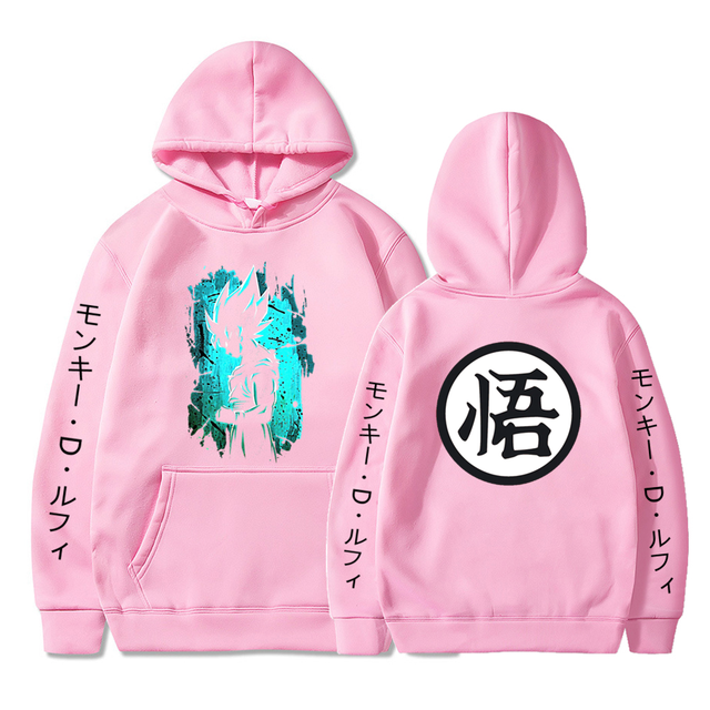 Sweat A Capuche Goku Ultra Instinct Manga Dragon Ball Z Adulte Homme Femme Longues Manches rose