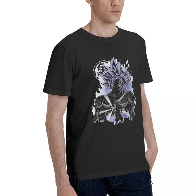 T-shirt Goku Ultra Instinct Dragon Ball Super Manga Floqué Adulte Homme Femme Courtes Manches
